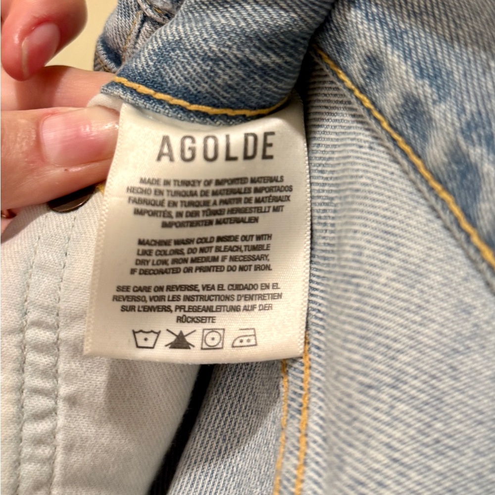 Women’s Agolde 90’s Jeans size 27 button fly cropped denim - Picture 9 of 16